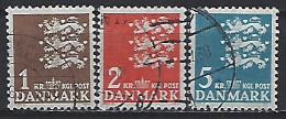 Denmark 1946  3 Lions (o) Mi.289y-291y - Gebraucht