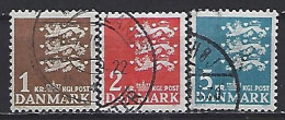 Denmark 1946  3 Lions (o) Mi.289y-291y - Gebraucht