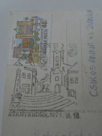 D200761   Hungary   Postcard   Szentendre  - Postmark  SZENTENDRE  1971 - Hojas Completas