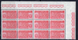 Italia (1962) - Pacchi, 150 Lire Fil. Stelle 4° Tipo, Gomma Arabica Sass. 93/II ** - Postal Parcels