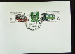 DDR: FDC-Unterlageblatt "Schmalspurbahnen In Der DDR" Mit SoSt. BERLIN 1085 Vom 17.5.1985 15 U 20 Pf  Knr:  2792/Zf/2793 - Otros & Sin Clasificación