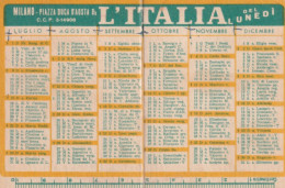 Calendarietto - L'italia Quotidiano Del Mattino - Milano - Anno 1956 - Petit Format : 1941-60