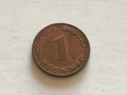 Münze Münzen Umlaufmünze Deutschland 1 Pennig 1950 Münzzeichen J - 1 Pfennig
