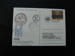 Premier Vol First Flight Newark Dusseldorf United Nations Stationery Card Lufthansa 2005 - Storia Postale