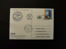 Premier Vol First Flight New York Frankfurt United Nations Stationery Card Lufthansa 2005 - Covers & Documents