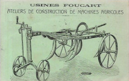 CPA Publicité Publicitaire Machines Agricole Agriculture Circulé FOUCART Abbeville - Reclame