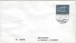 Denmark 1969  Europa (o) Mi.479 (used  2.10.1972) - Covers & Documents