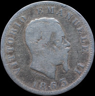 LaZooRo: Italy 1 Lira 1863 M F / VF - Silver - 1861-1878 : Victor Emmanuel II.