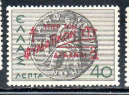 GREECE GRECIA ELLAS 1945 POSTAL TAX STAMPS TUBERCULOSIS SURCHARGED 2d On 40l MNH - Ungebraucht