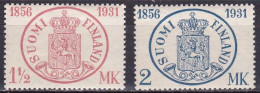 FI205 – FINLANDE – FINLAND – 1931 – ANNIV. OF FIRST STAMP – Y&T # 164/5 MNH 12,80 € - Ungebraucht