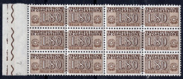 Italia (1955) - Pacchi In Concessione, 80 Lire Fil. Stelle 4° Tipo, Gomma Arabica, Sass. 10/II ** - Consigned Parcels