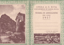 Calendarietto - Opera Di S.rita Roccaporena Di Cascia - Perugia - Anno 1957 - Petit Format : 1941-60