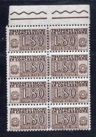 Italia (1955) - Pacchi In Concessione, 80 Lire Fil. Stelle 4° Tipo, Gomma Arabica, Sass. 10/II ** - Consigned Parcels