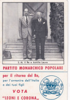 Calendarietto - Partito Monarchico Popolare - S.m. Il Re E Achille Lauro - Anno 1955 - Petit Format : 1941-60