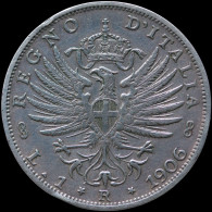 LaZooRo: Italy 1 Lira 1906 XF - Silver - 1900-1946 : Victor Emmanuel III & Umberto II