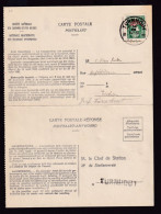 DDFF 675 - Carte De Service Des Chemins De Fer TP S 17 Mercure TURNHOUT 1935 - Verso Cachet + Griffe De La Gare - Storia Postale