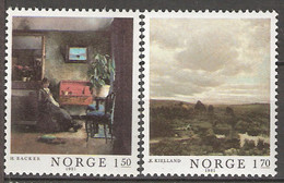 Norge Norway 1981 Paintings Of Harriet Backer, Stamps Day   Mi 847-848 MNH(**) - Unused Stamps