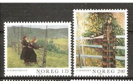 Norway 1982 Classic   Norwegian Painters: Werenskiold  And Sørensen Mi  867-868, MNH(**) - Ungebraucht