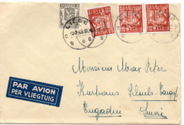 74246 - Belgien - 1948 - 3@1,35F Export MiF A LpBf LIEGE -> Schweiz - Briefe U. Dokumente