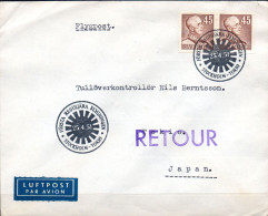 SWEDEN. 1951. Fyrst Flight Stockholm - Tokio. - Cartas & Documentos