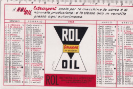 Calendarietto - Rol Oli Extrasport - Raffineria Olii Lubrificanti - Milano - Anno 1955 - Petit Format : 1941-60