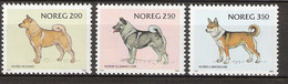 Norge Norway 1983 Norwegian Dog Breeds.  Mi 878-880, MNH(**) - Nuevos