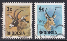 Rhodésie  1974  Y&T  N°  236   237   Oblitéré - Rhodesia (1964-1980)