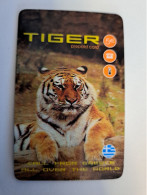 GRIEKENLAND/GREECE / TIGER PPEPAID CARD/ TIGER/ TIGRE    / € 5,-,-       Fine Used Card  **16184 ** - Griechenland