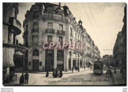 CPA Banque Orleans La Societe Generale Rue De La Republique Tramway - Banques
