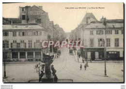 CPA Banque Chalons Sur Marne La Rue De Marne Societe Generale Coiffeur - Banques