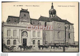 CPA Banque Le Mans Place De La Republique Credit Lyonnais Et Visitation - Banques