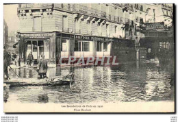 CPA Banque Les Inondations De Paris En 1910 Place Maubert Comptoir D&#39Escompte - Banks