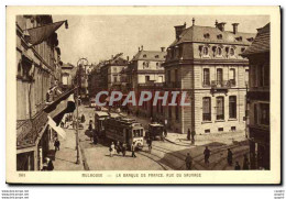 CPA Banque De France Rue Du Sauvage Mulhouse Tramway - Banks