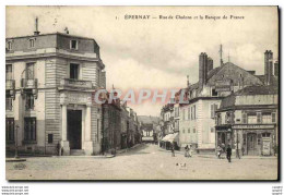 CPA Banque Epernay Rue De Chalons Et La Banque De France - Banche