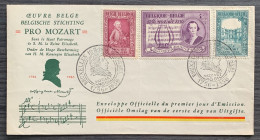 België, 1956, Nr 987/98, FDC Envelop, OBP 22.5€ - 1951-1960