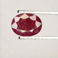 Rubis Traité (résidus) De Tanzanie- Ovale 1.20 Carat - 8.0 X 6.0 X 2.5 Mm - Rubis