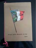 CALENDARIO STORICO POLIZIA DI STATO GUARDIE PUBBLICA SICUREZZA ANNO 1974 - Groot Formaat: 1961-70