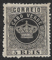Cabo Verde – 1877 Crown Type 5 Réis Mint Stamp - Isola Di Capo Verde
