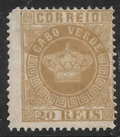 Cabo Verde – 1877 Crown Type 20 Réis Mint Stamp - Isola Di Capo Verde