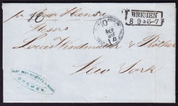 1866 Faltbrief Aus Bremen Nach New York. - Brême