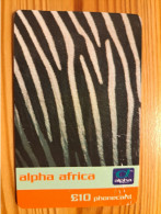 Prepaid Phonecard United Kingdom, Alpha Africa - Zebra - [ 8] Companies Issues