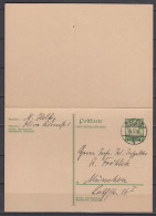 Danzig Doppelkarte MiNo. P 44 O Danzig 4 /4.1.36 Nach München (A-Teil Ungebraucht Anhängend) - Interi Postali