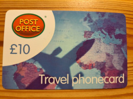 Prepaid Phonecard United Kingdom, Nomi Call, Post Office - Airplane - Bedrijven Uitgaven