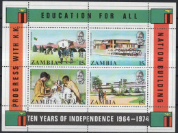 ZAMBIE Bloc-feuillet N°3** Neuf Sans Charnière TB Cote : 12.00€ - Zambia (1965-...)