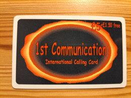 Prepaid Phonecard United Kingdom, 1st Communication - Emissions Entreprises