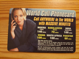 Prepaid Phonecard United Kingdom, World Call Phonecard - Woman - Emissions Entreprises
