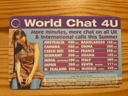 Prepaid Phonecard United Kingdom, World Chat 4 U - Woman - Emissioni Imprese