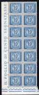 Italia (1962) - Segnatasse, 10 Lire Fil. Stelle 4° Tipo, Gomma Vinilica, Sass. 114/II ** - Segnatasse