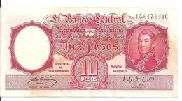 ARGENTINE 10 PESOS ND1946-54 VF+ P 265 B - Argentine