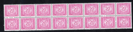 Italia (1962) - Segnatasse, 20 Lire Fil. Stelle 4° Tipo, Gomma Arabica, Sass. 114/II ** - Postage Due